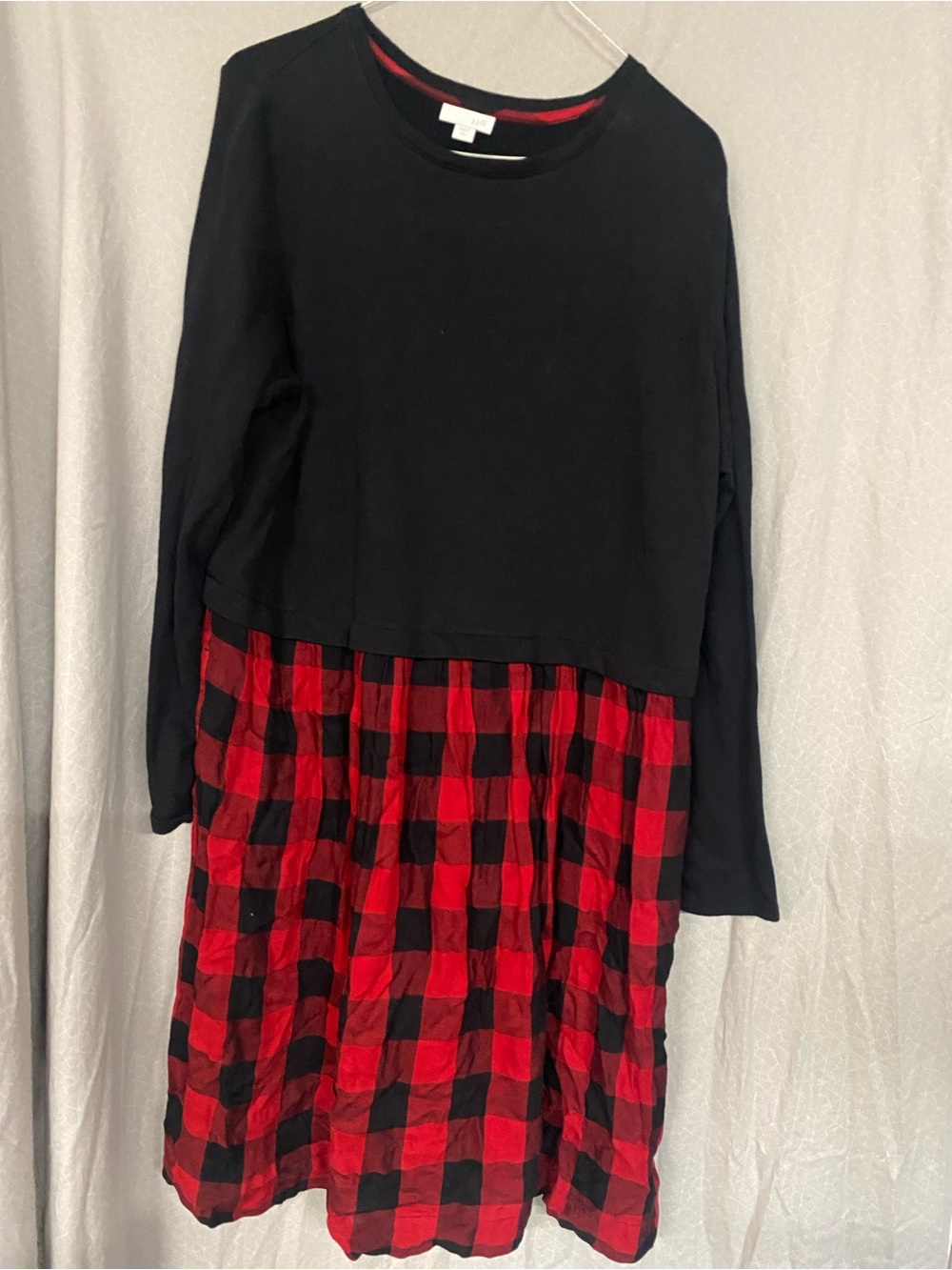 J. Jill Black Top with Red Trim Detail